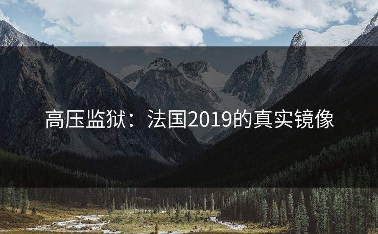 高压监狱:法国2019的真实镜像 高压监狱:法国2019的真实镜像