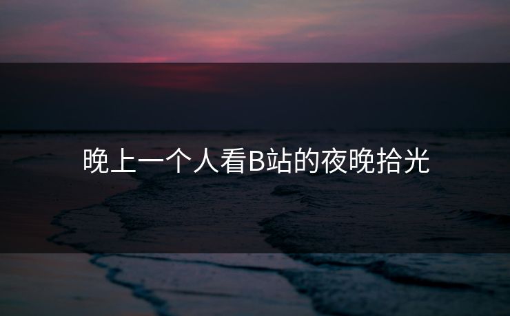 晚上一个人看B站的夜晚拾光